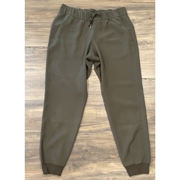 Lululemon Pants Womens 8 Olive Green On The Fly Jogger Drawstring Pockets - Picture 1 of 9